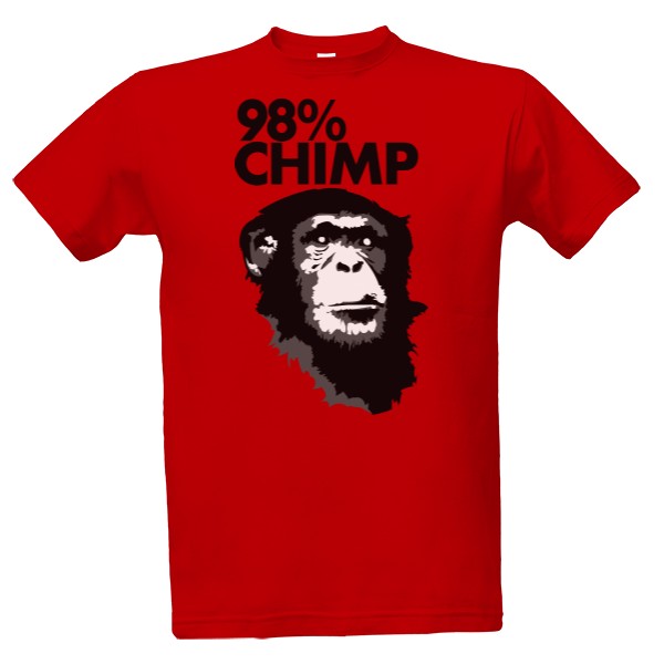 Tričko s potiskem 98 procentní šimpanz