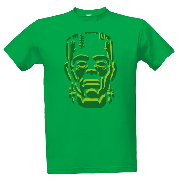 Tričko s potlačou hlavy nestvůrného monstra Frankensteina