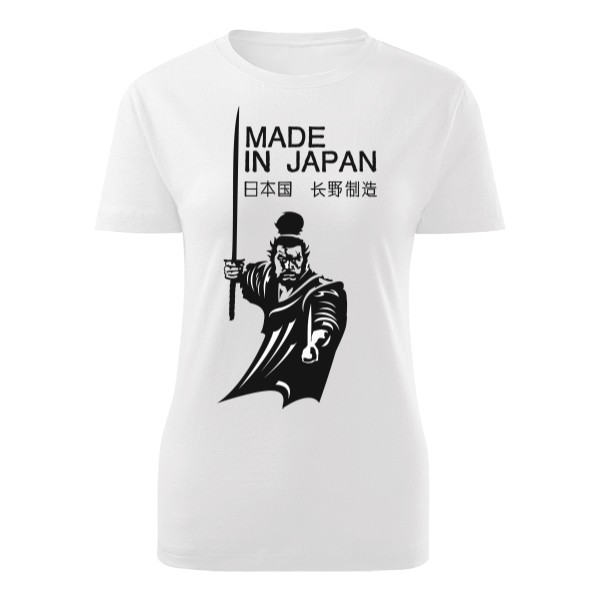 Tričko s potiskem Made in Japan s cool potiskem samuraje a nápisem