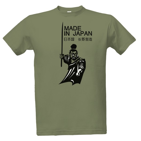Tričko s potiskem Made in Japan s cool potiskem samuraje