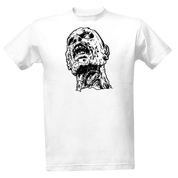 Tričko s potiskem Nechutná hlava zombie