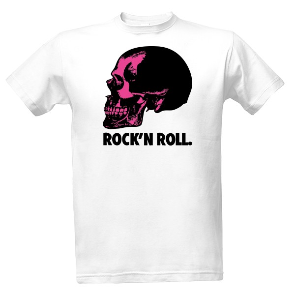 Tričko s potiskem Rock and Roll lebky