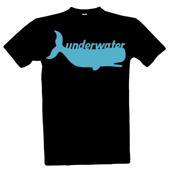 Tričko s potiskem Underwater s elegntním designem velryby